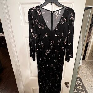 Floral Black Dress